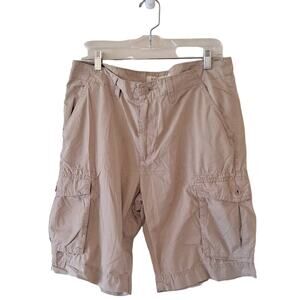 Sonoma Life & Style Cotton Khaki Cargo Shorts - 34